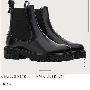 Ferragamo Gancini sole boot size 38